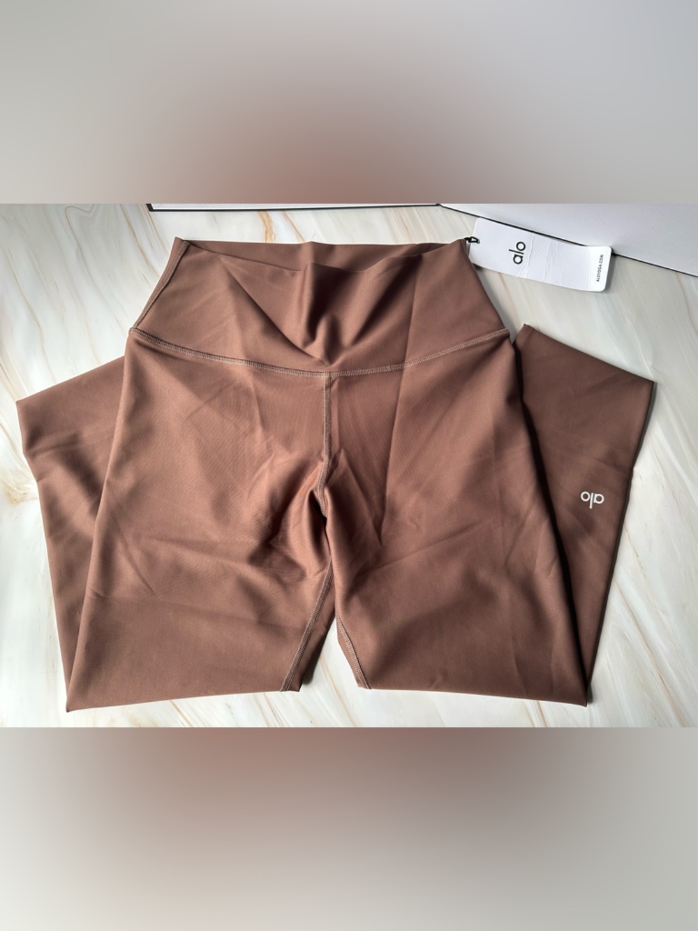 Alo Yoga Brown High Waist Leggings M NWT